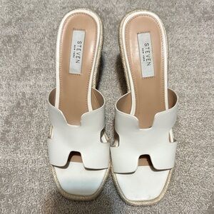 Steven By Steve Madden White Mules